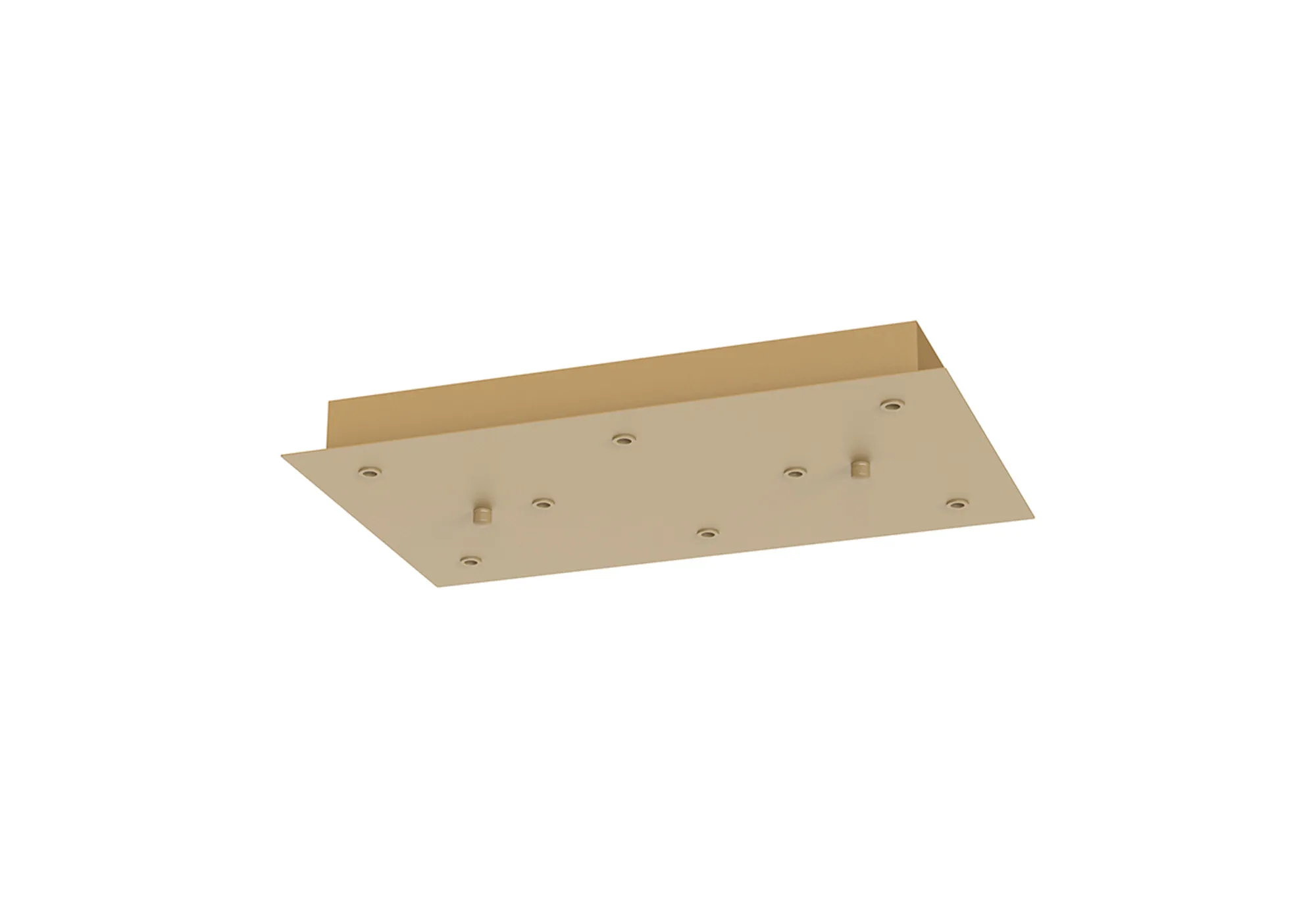 M9388  Modular 50 x 30cm Rectangular 8 DC Plug Canopy/Ceiling Rose Kit (FRAME ONLY) (Excluding Driver), Gold